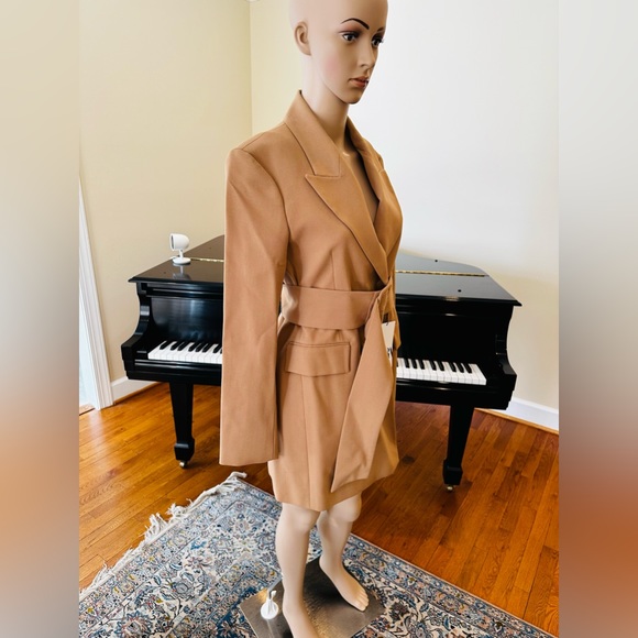 NWT Blogger’s Favorite Luxury Minimalist Zara Double Breasted Camel Coat/Dress - Picture 17 of 17